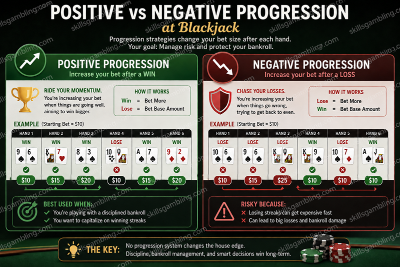 positive negative progrssion blackjack